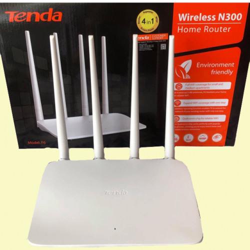 Tenda F6 300Mbps WiFi Router 4 Antenna High Speed Wireless Router Home & Office Network Solution Zonex.com.bd