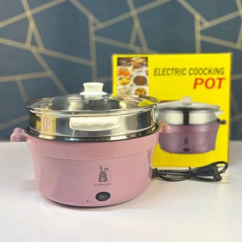 Big Multi Cooker Runbaisen 5.5 L Electric Pot 1200 Watt marbel Cooting 1-5 People Cooking Easily Smart Pen