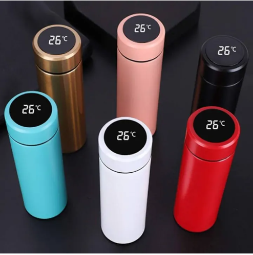 NEW 500ml Smart LED Water Bottle Stainless Steel Vacuum Insulated Thermos Flask/Bottole Hot & Cold Smart Bottle with Temperature Display Travel & Daily Use For Dynamic E Fashion