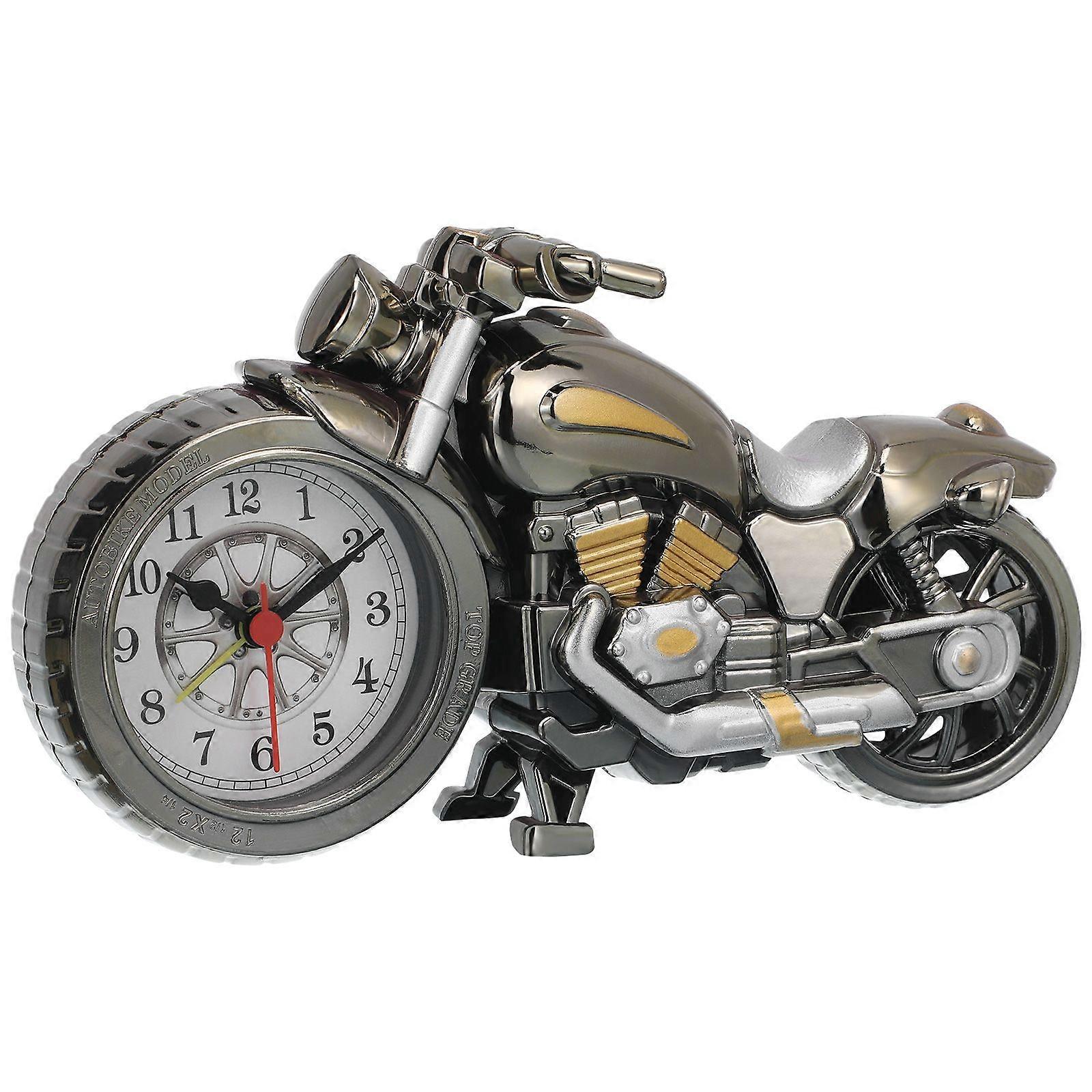 Luxury Vintage Old Style Motorcycle Alarm Clock Unique Gift for Motor Lovers Kids