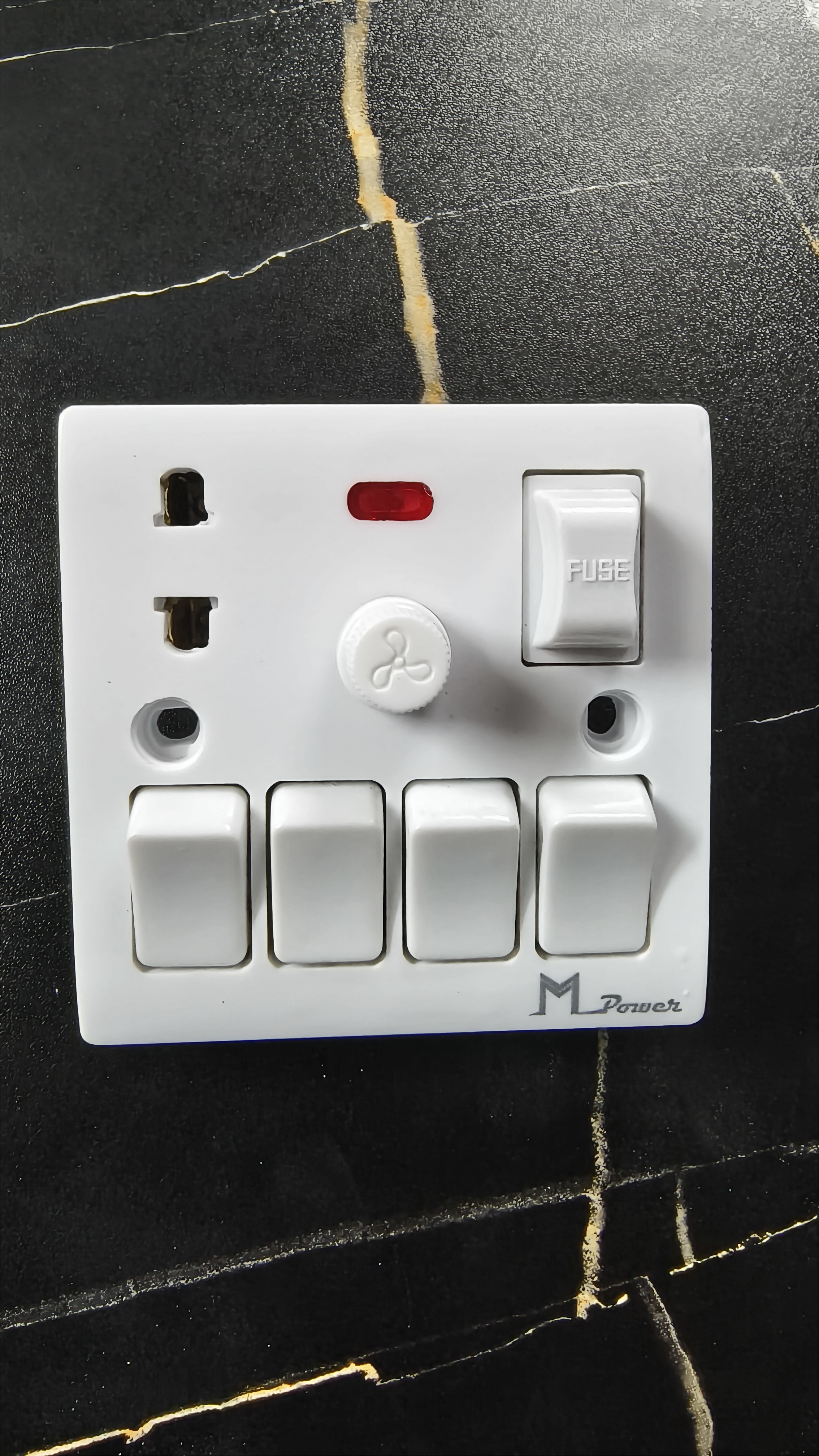 Electric Multi Switch And Socket With Ragulator And indicator(8 in 1)