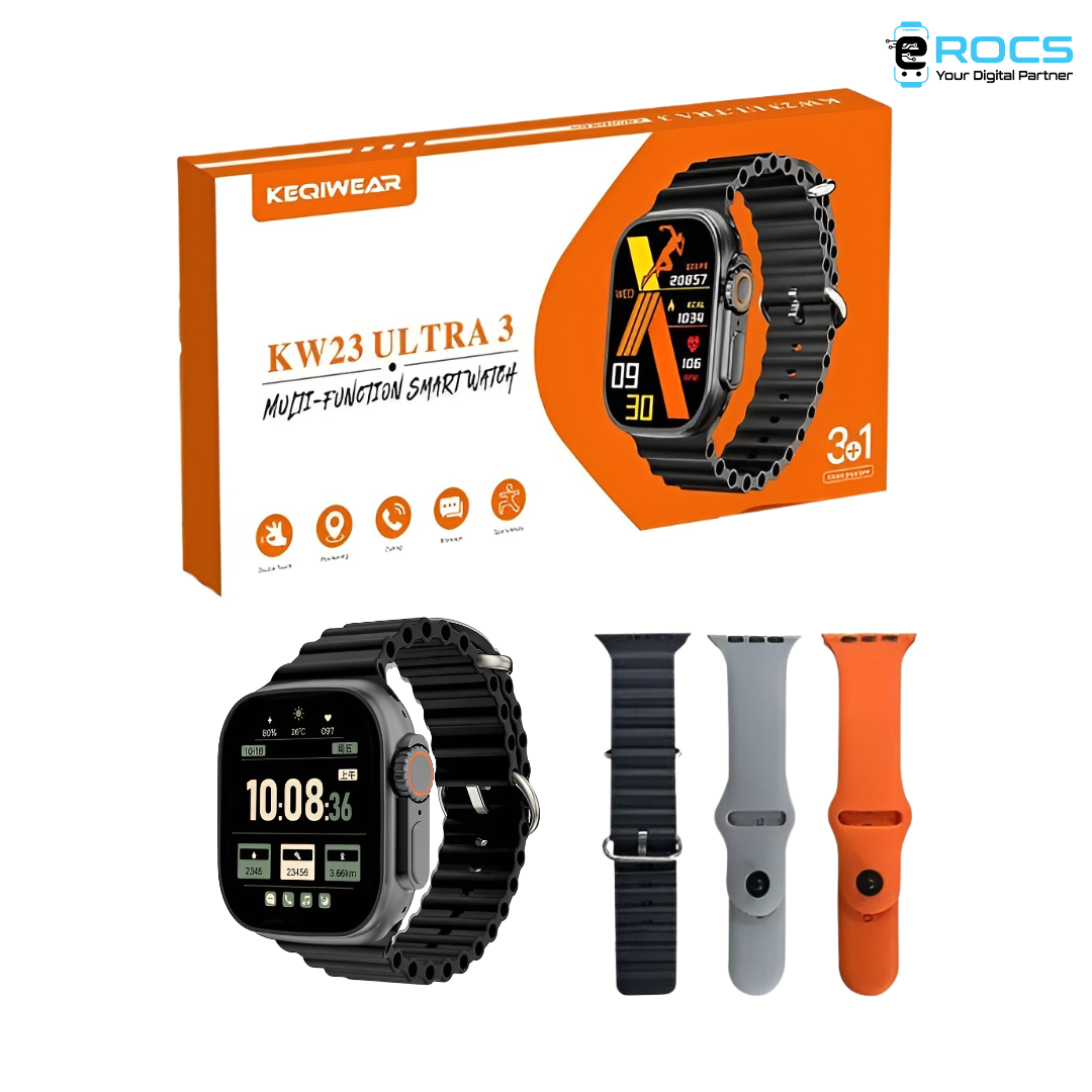 KW90 MAX Bluetooth Calling Smart Watch 46mm Smooth UI, HD Display, Fitness Tracker, Best Price in Bangladesh Zonex.com.bd